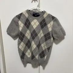 Ralph Lauren アーガイル柄 半袖ニット M