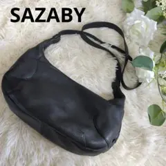 【SAZABY 】ブラック ショルダーバッグ カジュアル　オフィス