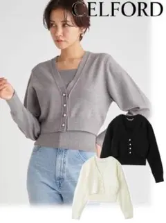 CELFORD グレー カーディガン ワンサイズ