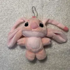 ディズニー スティッチ エンジェル ぬいぐるみ キーホルダー ピンク