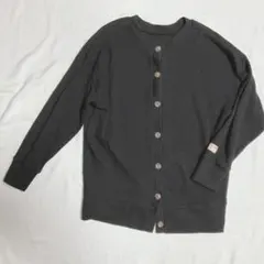 JaVa 黒 リブ編み 長袖カーディガン