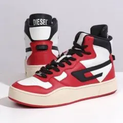 ディーゼル ハイカットスニーカー ホワイト/レッド
