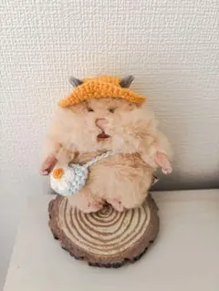 봉제 동물을 위한 하무니기리 니트 모자 및 포셰트 세트
