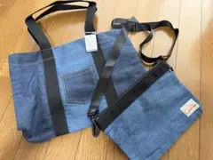 新品・未使用　F.O.KIDS デニム トートバッグ ショルダー 2点セットのサムネイル