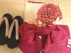 jewels sugar 浴衣 飾り帯 下駄 3点セット ダリア柄のサムネイル
