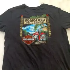 【ハワイ限定】ハーレーダビッドソン Tシャツ 黒 ホノルル バイク Y2K 古着