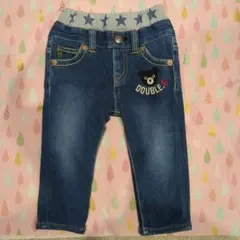 DOUBLE.B（ダブルビー デニムパンツ 80ミキハウス 星柄 Gパン柔らかい