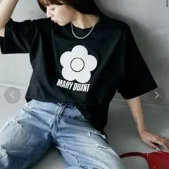 PUBLUX✖️MARYQUANT ロゴTシャツ　黒白のサムネイル