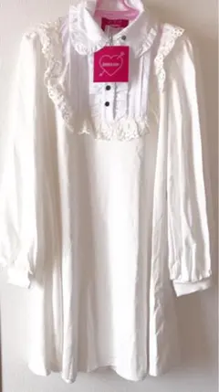 Jamie エーエヌケー ワンピース 白 フリル ホワイト 長袖