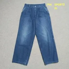 PLA　SPORTS ダークブルー 　ワイドパンツ　XL【85】