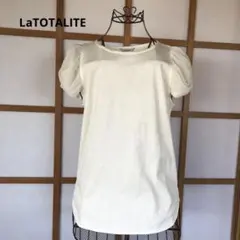 美品　ラトータリテ　レディース　洗える　プルオーバー トップス　カットソー　白Mのサムネイル