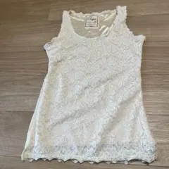 Ingni ホワイト レース タンクトップ Mサイズ