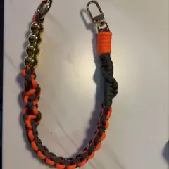 パラコード ストラップ オレンジ グレー