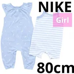 mia.様専用NIKE ベビー ロンパース 2点セット 80cm 女の子　総柄のサムネイル