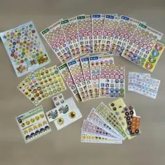 カラフルキャラクターシールセット　学習　ごほうびシール