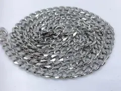 喜平ネックレス　ステンレス　6面カット　5ミリ 50cm マイアミ　キューバン