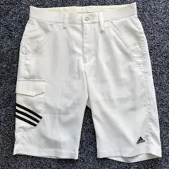 アディダスゴルフ　ストレッチ　ハーフパンツ　ショートパンツ　ゴルフウェア　白　Ｓ