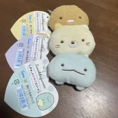 すみっコぐらし ぬいぐるみバッジ ねこ とかげ、とんかつ　3個セット