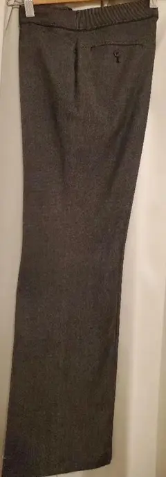 「秋冬」ZAZIE チャコールグレー スラックス センタープレス