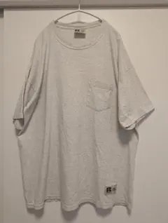 【希少XL】90s ラッセル プロコットン ポケT 肉厚フェードグレー