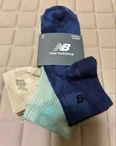 新品　ニューバランス　レディース　靴下23㎝〜25㎝　3足 霜降り