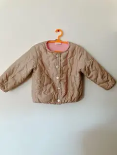 ベージュ キルティング ダウンコート　90センチ