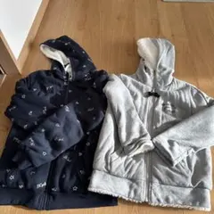 UNIQLO 星柄 ネイビー フリースパーカー 150 3枚セット