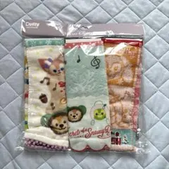 【新品未使用】ダッフィー　ミニタオル　3枚セット