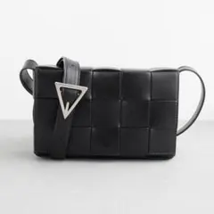 ボッテガヴェネタ カセット バイカラー ショルダーバッグ ブラック グリーン