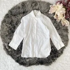 Maker's Shirt鎌倉　ピンタック七分袖シャツ（M） ホワイト系