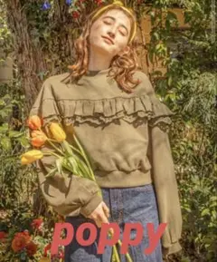 poppy あさぎーにょ ロゴスウェット ⭐️美品⭐️あさぎーにょ poppyいちごプリントスウェット - メルカリ