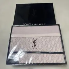 【未使用】YVES SAINT LAURENT イヴサンローラン 綿毛布 ピンクのサムネイル