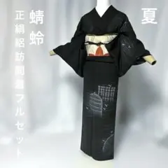 夏着物　正絹　絽　訪問着　フルセット　夏帯　四季対応小物のサムネイル