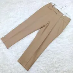 【セブンアイディコンセプト】ベージュ スラックス ビジネス WOOL100% M