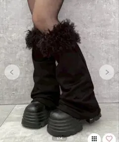 WEGO フェザーカバー付きレッグカバー レッグウォーマー