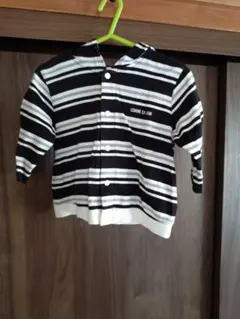 COMME CA ISM ストライプフードパーカー 80cm