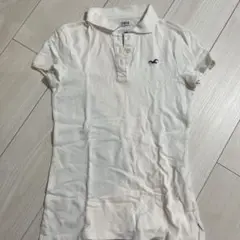 Hollister ストレッチ ホワイト ポロシャツ