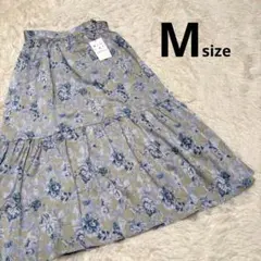 ✨裏地付き✨クチュールブローチ フレアスカート ロングスカート 花柄 Mのサムネイル