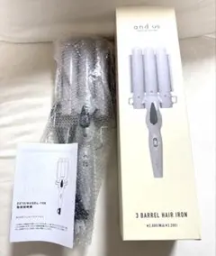 ◼️新品未使用◼️3coins and us　3連バレルヘアアイロン