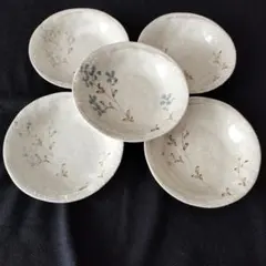 ✦未使用品✦ 草花模様 カレー皿 5枚セット