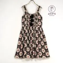 アクシーズファム ジャンパースカート 花モチーフ 花柄　ワンピース　キャミ