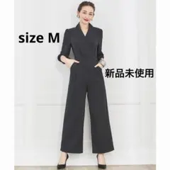 DRESS+（ドレスプラス）ジャンプスーツ シフォン ブラック セレモニー