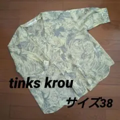 tinks krou※五分袖ボタニカル柄ブラウス※38サイズ※匿名配送