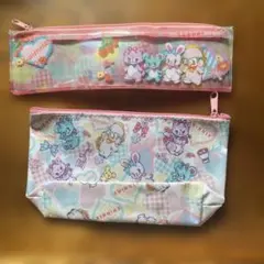 SWIMMER ウサギ　ネコ　クマ　ひつじ　プリント ペンケース