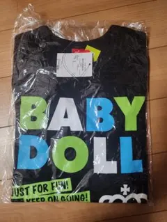 BABYDOLL 長袖Tシャツ 黒 カラフル