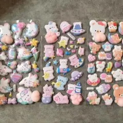 可愛いキャラクターシールセット　激安　3枚セット