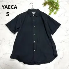 YAECA ◆半袖シャツ コントラストステッチ(S)ブラック　ボタンダウンのサムネイル