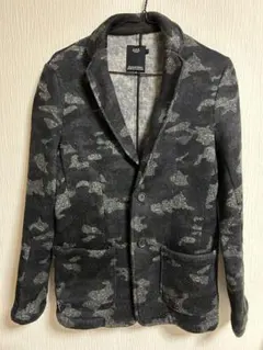 グレー ブラック 迷彩柄 テーラードジャケット　Sサイズ　AZUL