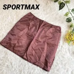 スポーツマックス◆イタリア製 光沢 サテンスカート ミニスカート 42 L 上品のサムネイル
