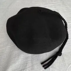 override　ベレー帽　紐つき